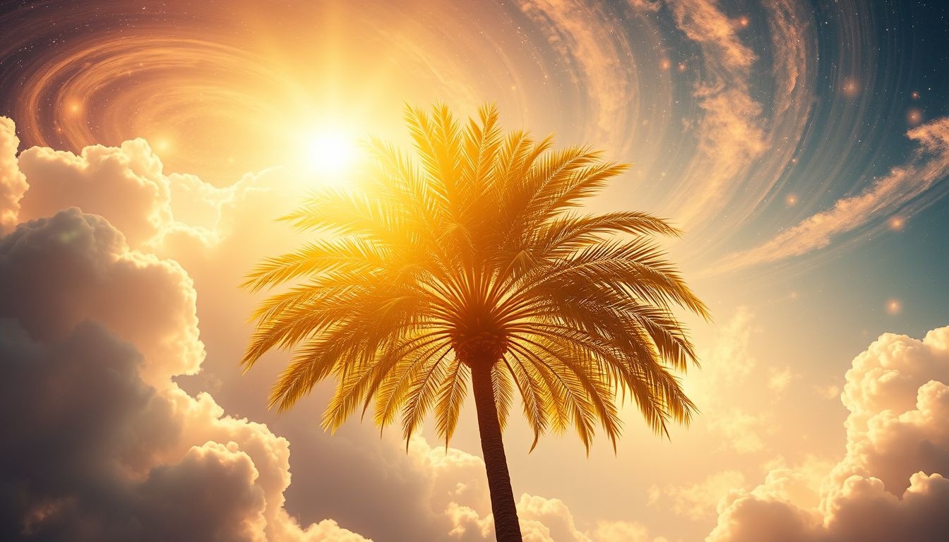 Rêver d’un palmier au soleil symbolise bonheur et énergie vitale.