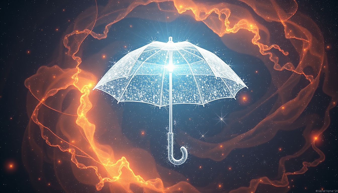 Rêver d'un parapluie ouvert symbolise une protection face aux défis.
