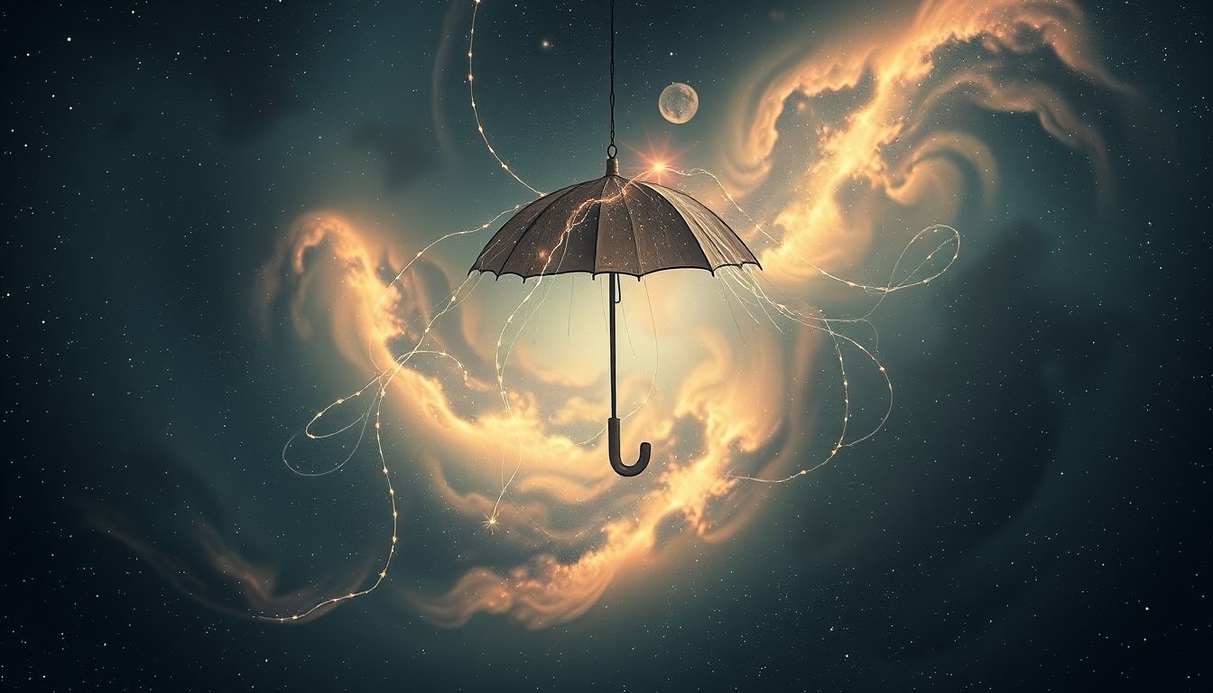 Un parapluie qui se referme symbolise la fin d'une protection.