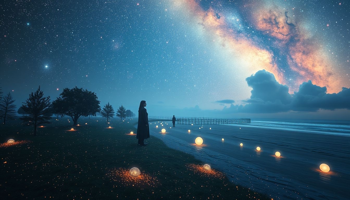 Un percepteur en plage symbolise l'absurde ordre social détourné.