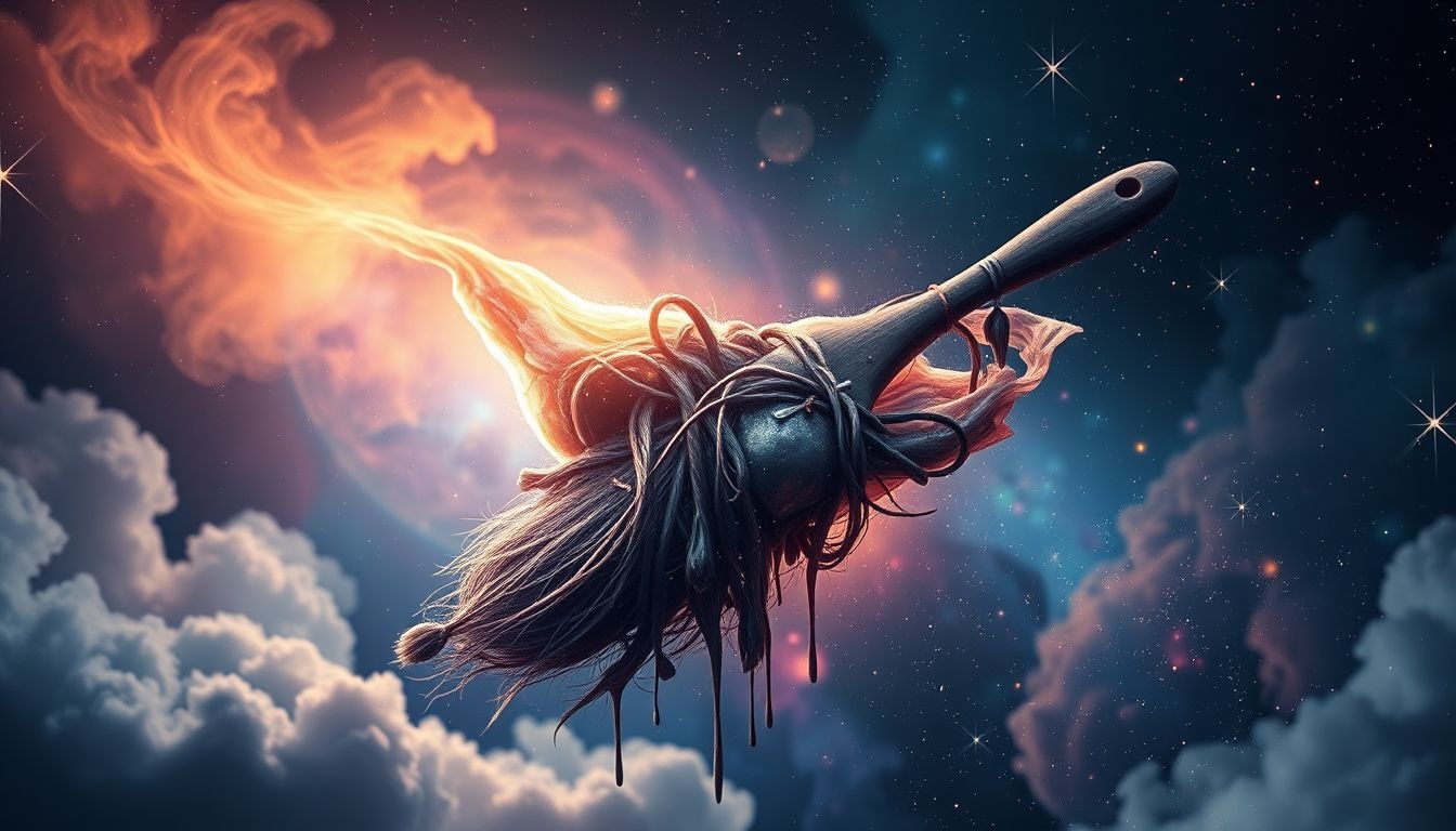 Rêver d'un pinceau sale reflète des blocages créatifs émotionnels.