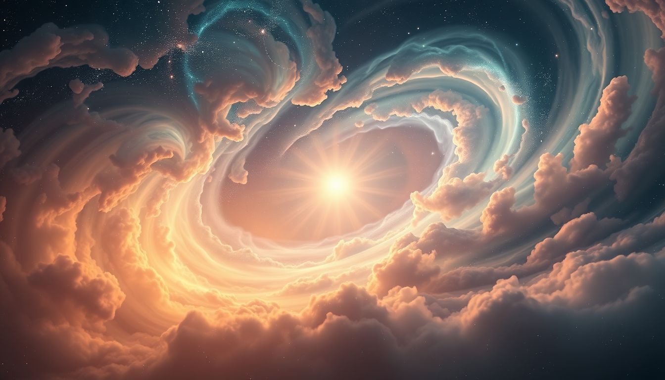 Un point central qui grandit symbolise l'expansion et le potentiel infini.