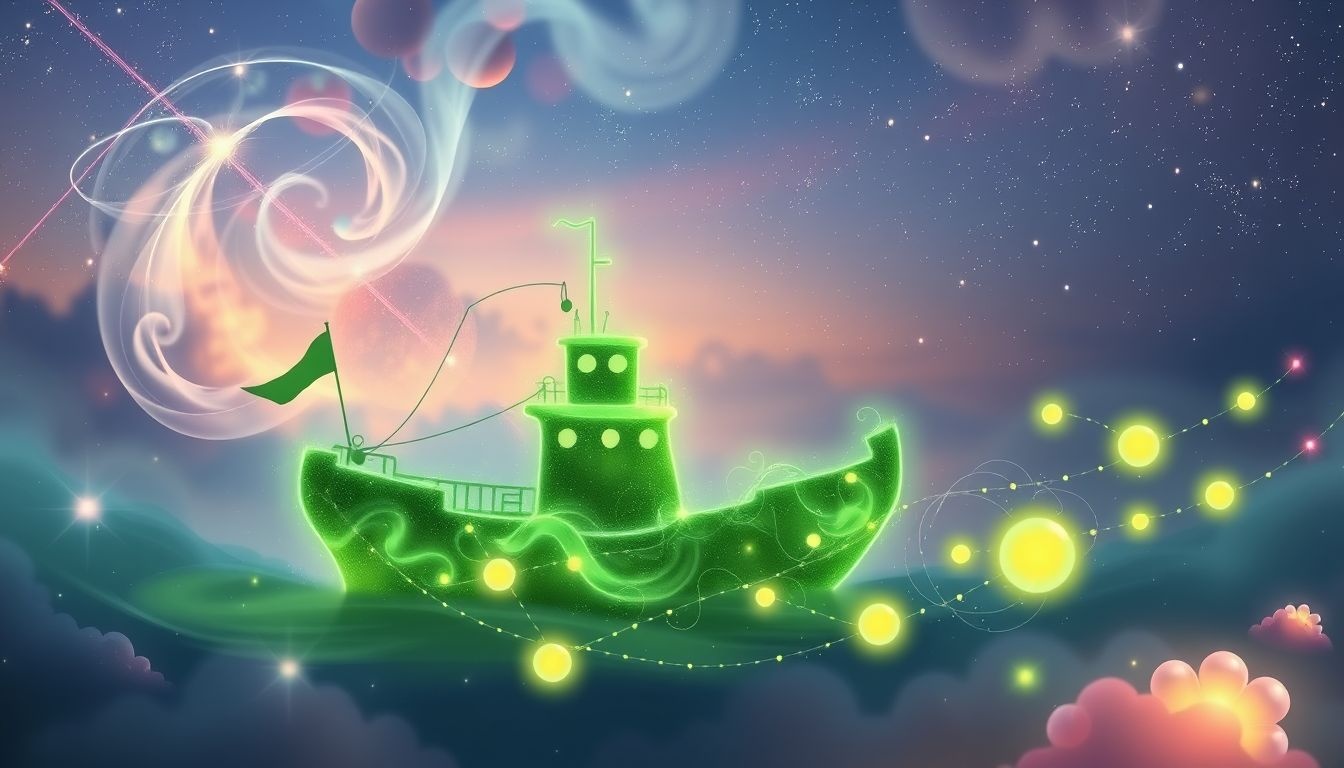 Rêver d’un remorqueur vert symbolise espoir et aide nouvelle.