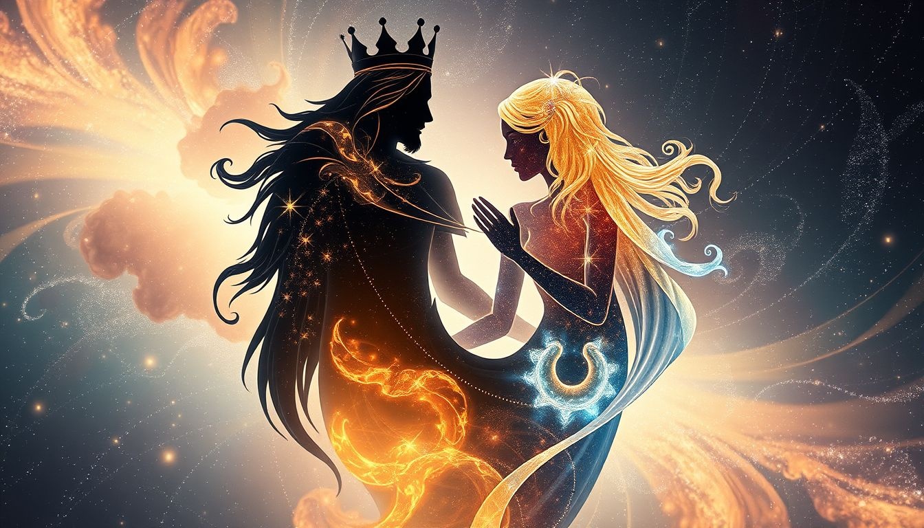 Rêver d'un roi et d'une reine symbolise l'union harmonieuse des opposés.