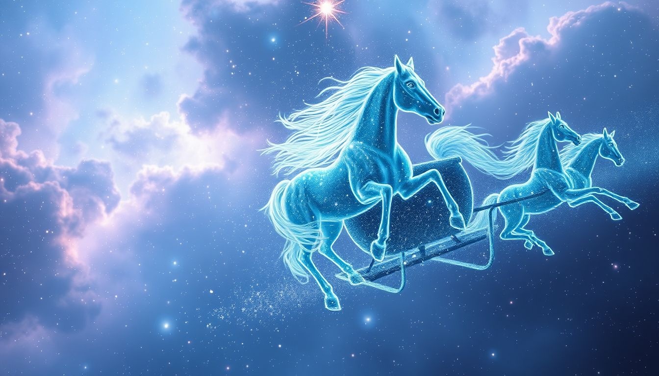 Rêver d’un traîneau tiré par chevaux symbolise force et contrôle.