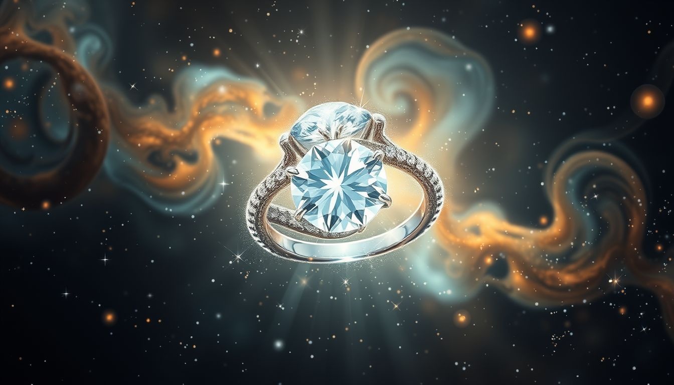 Rêver d'une bague de diamants symbolise souvent un engagement sincère.