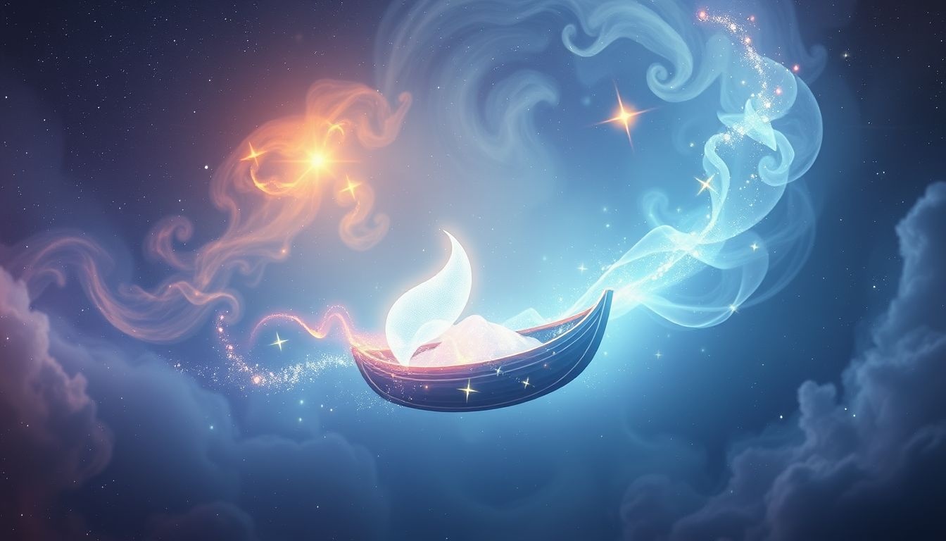 Rêver d'une barque au trésor symbolise richesse intérieure cachée.