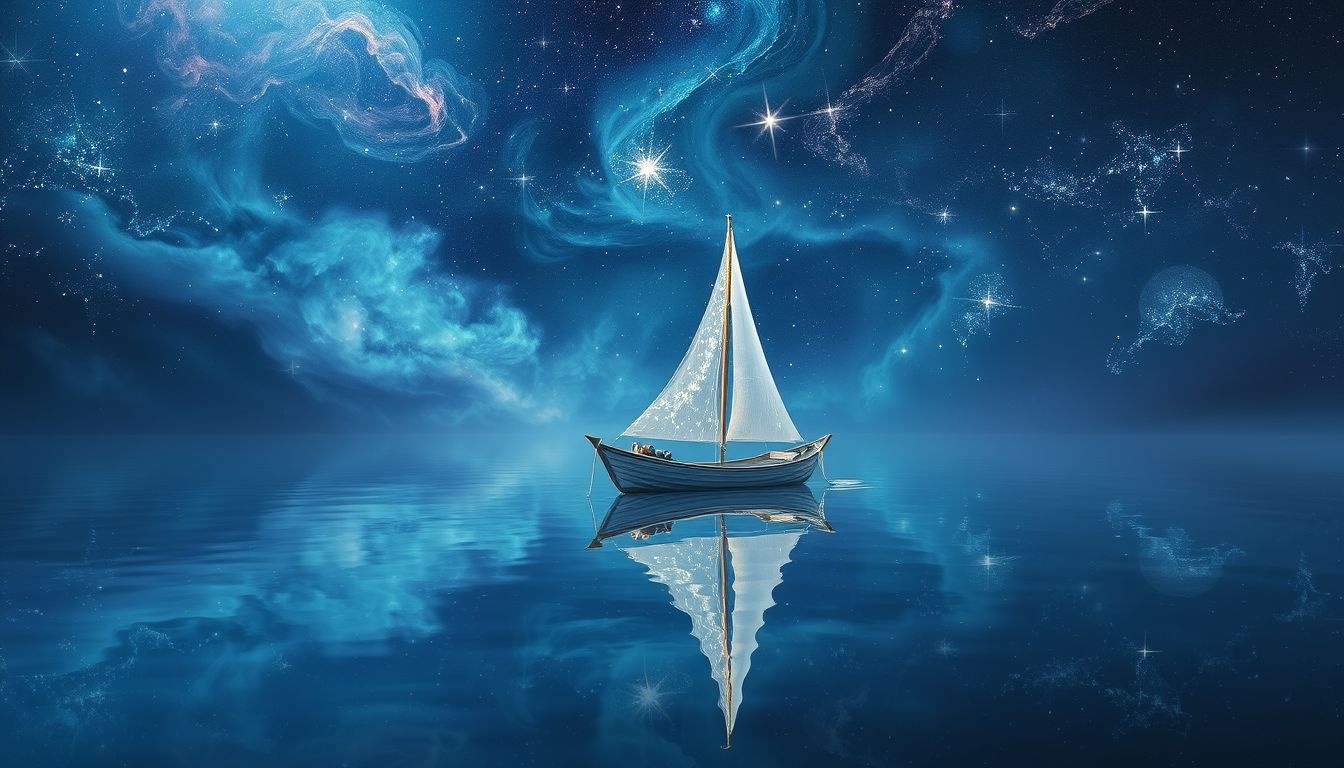 Rêver d'une barque paisible symbolise harmonie intérieure et sérénité.