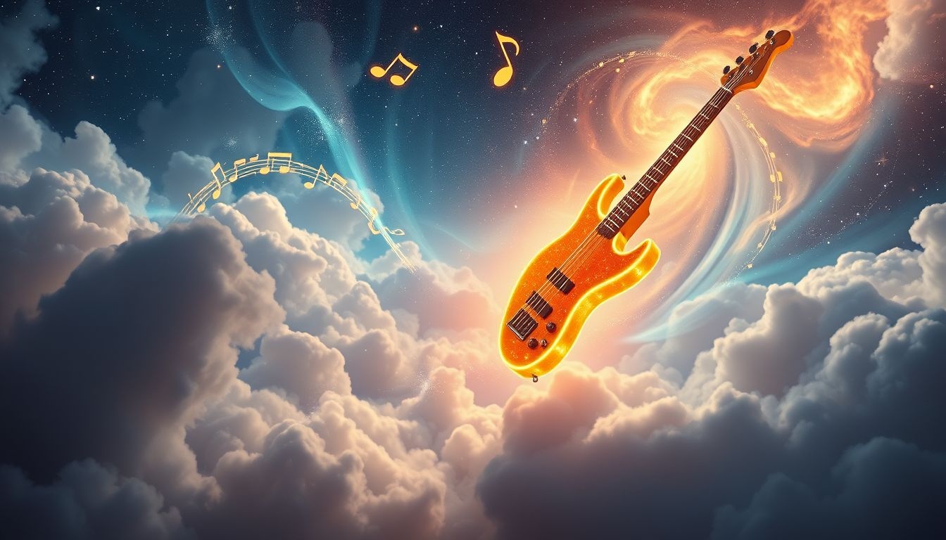 Rêver d'une basse lumineuse symbolise une inspiration créative intense.
