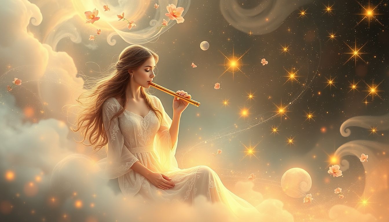 Rêver d'une bergère jouant de la flûte symbolise créativité et harmonie intérieure.