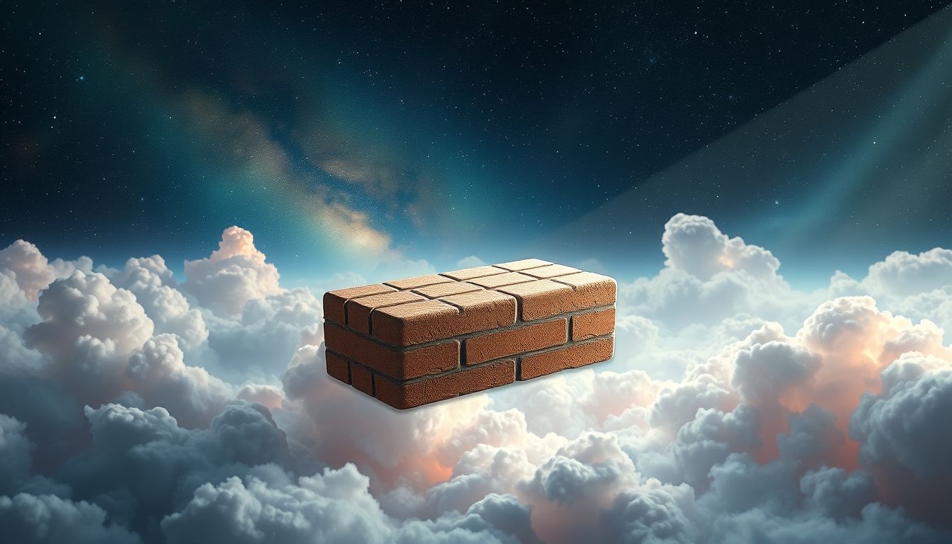 La texture d'une brique rêve symbolise la stabilité émotionnelle intérieure.