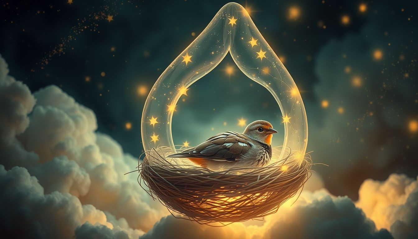 Rêver d'une caille symbolise sécurité et harmonie intérieure à domicile.