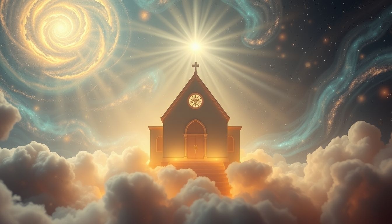 Rêver d'une chapelle illuminée symbolise une guidance divine claire.
