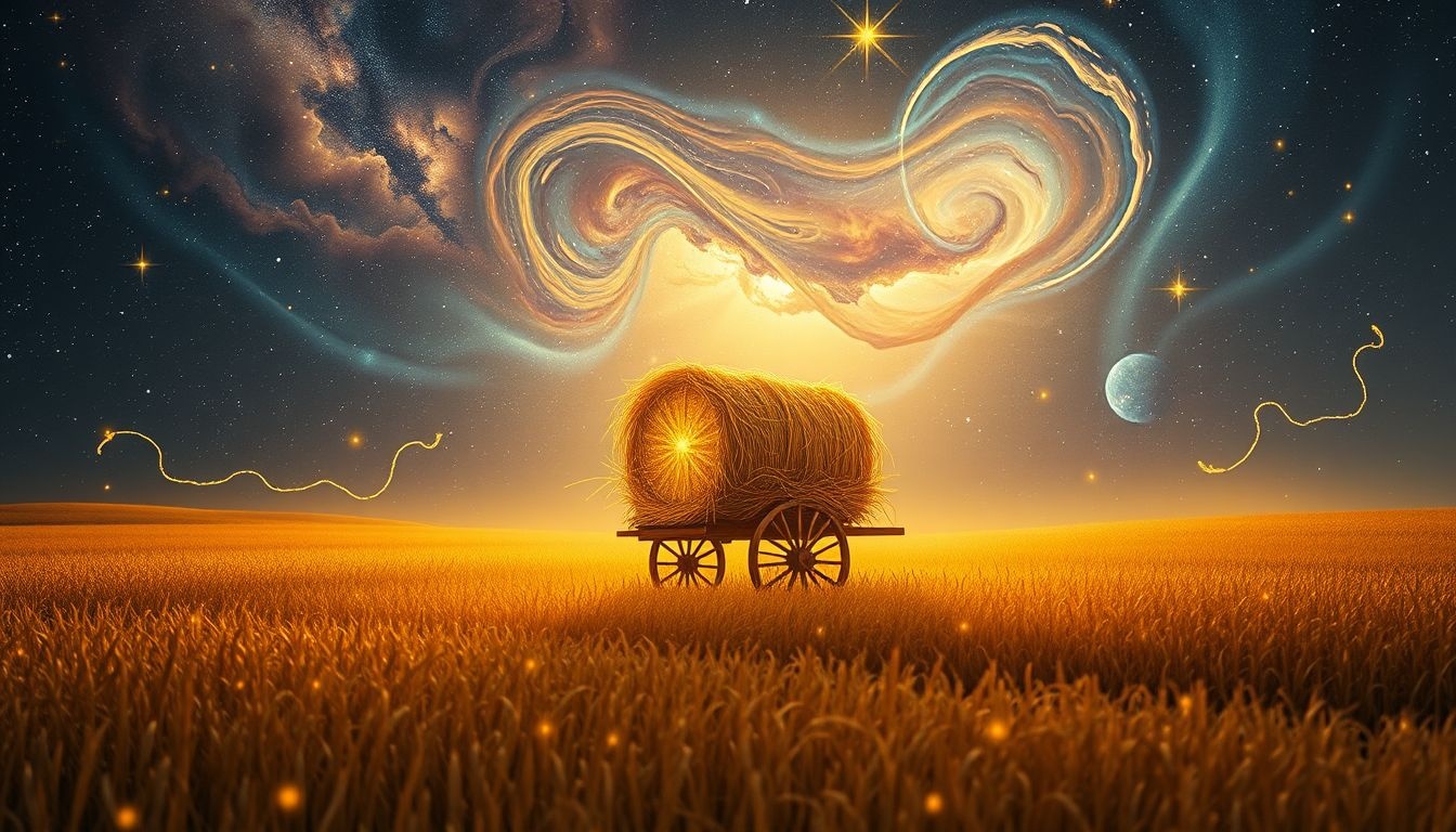 Rêver d'une charrette à foin symbolise prospérité et croissance naturelle.
