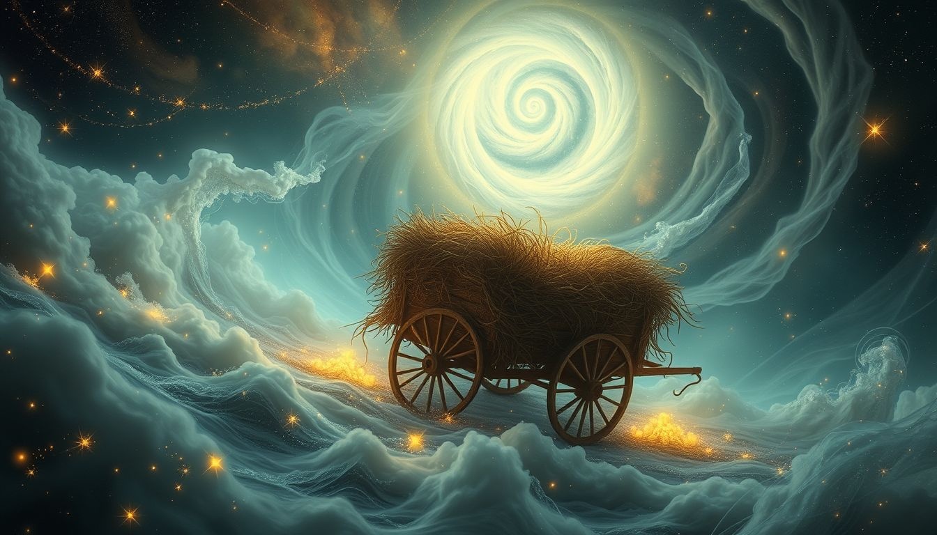 Rêver d'une charrette à foin symbolise persévérance malgré les obstacles.