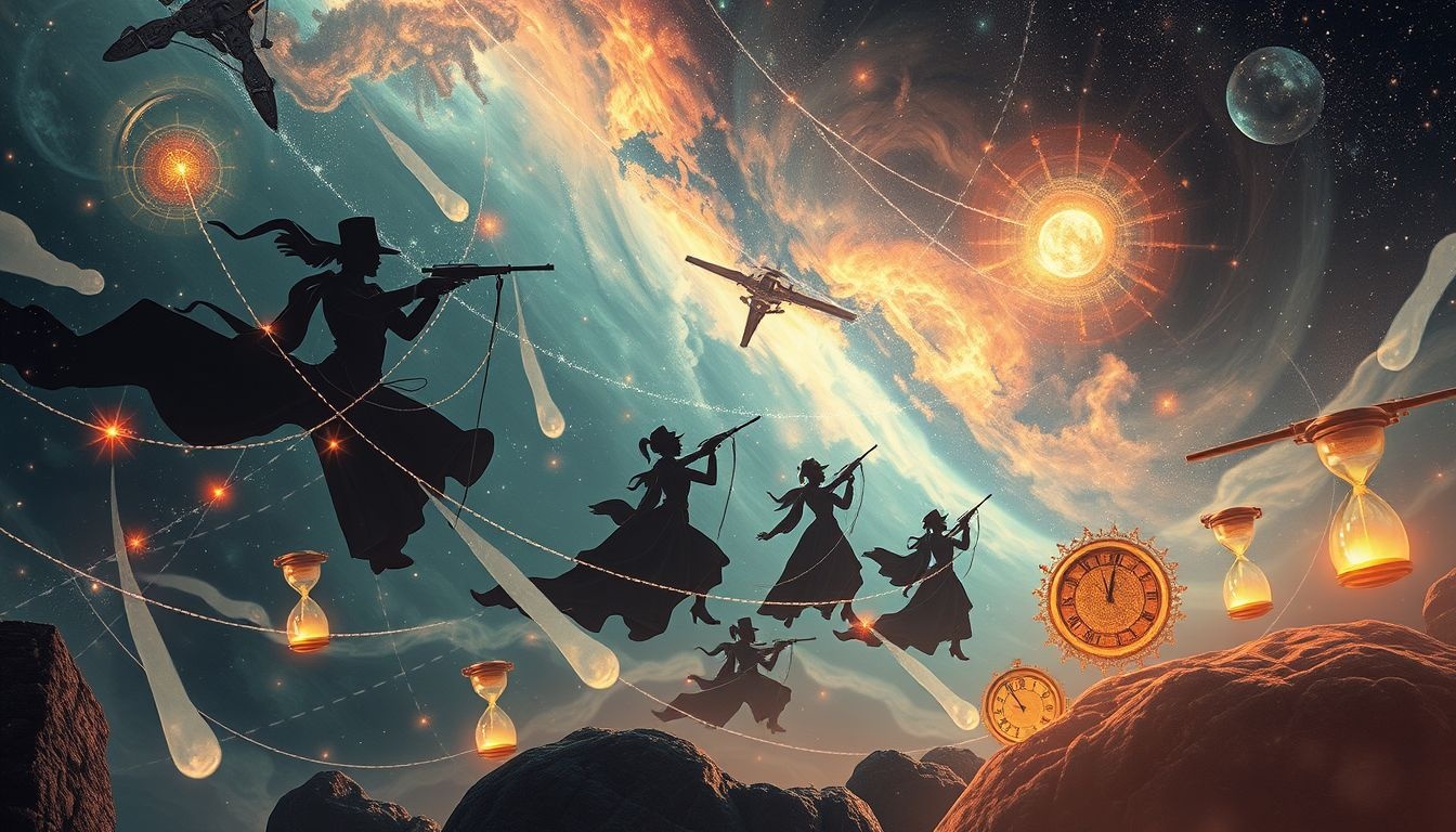 Rêver d'une fête des tireurs anachronique révèle un conflit temporel intérieur.