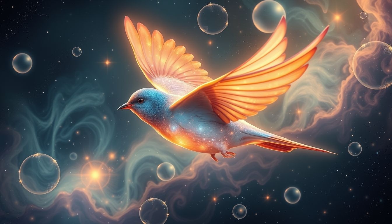 Rêver d'une hirondelle colorée symbolise un changement inattendu.