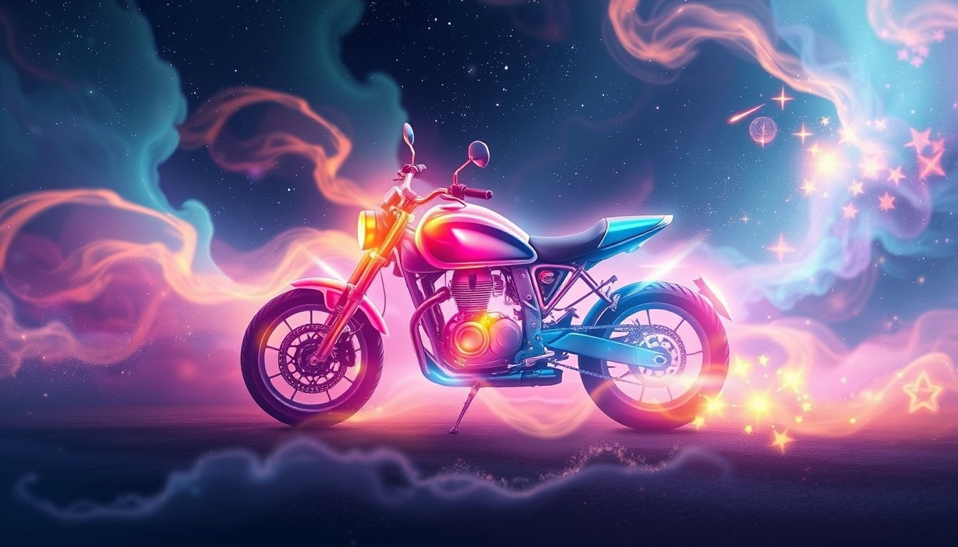 Rêver d'une moto noire symbolise souvent le mystère et l'inconnu.