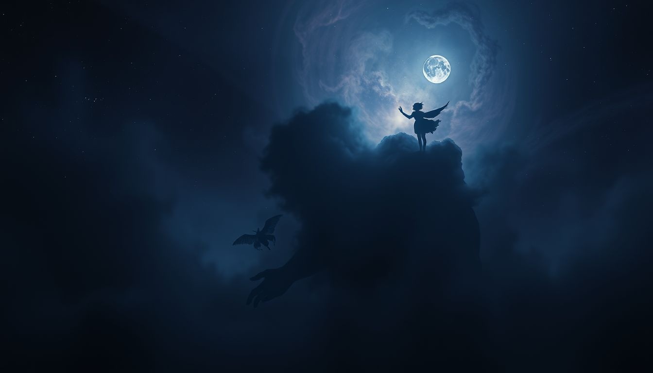 Rêver d'une nuit sans lune symbolise souvent peur et mystère intérieur.