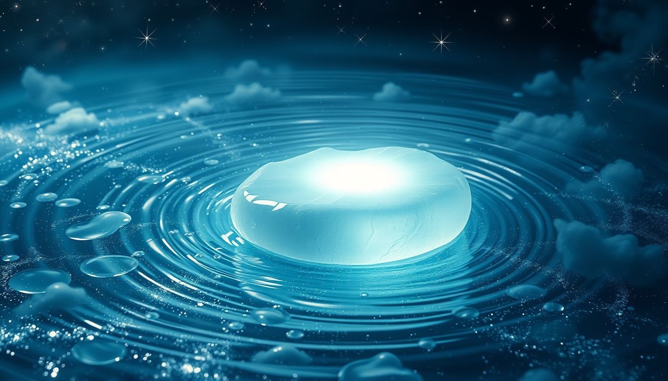 Rêver d'une pierre ollaire dans l'eau symbolise la transformation intérieure.
