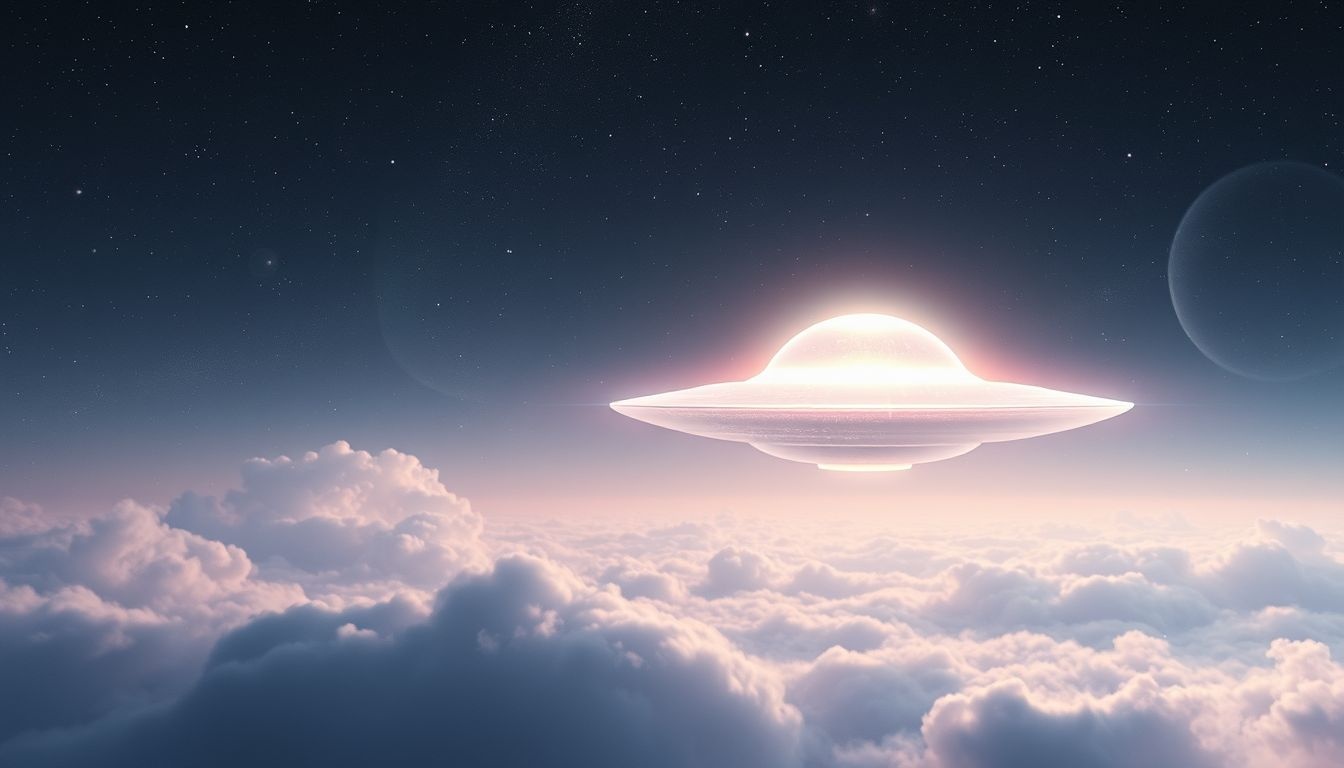 Rêver d'une soucoupe volante silencieuse symbolise un mystère intérieur profond.