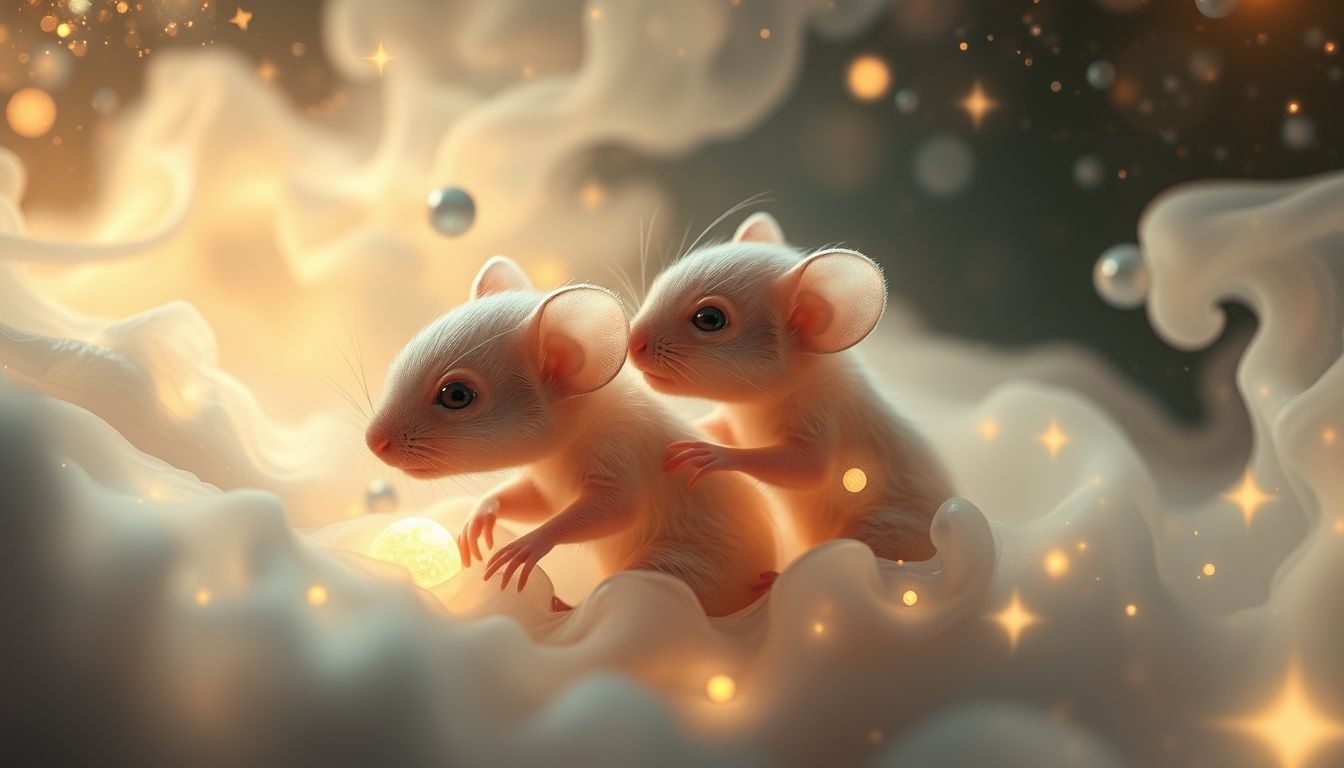 Rêver de bébés rongeurs symbolise fragilité et nouveaux commencements.