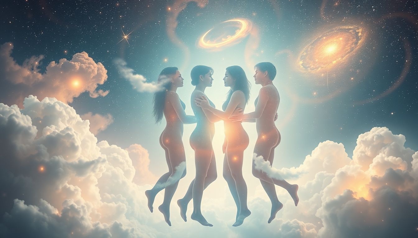 Rêver de bisexualité symbolise l'acceptation de sa complexité intérieure.