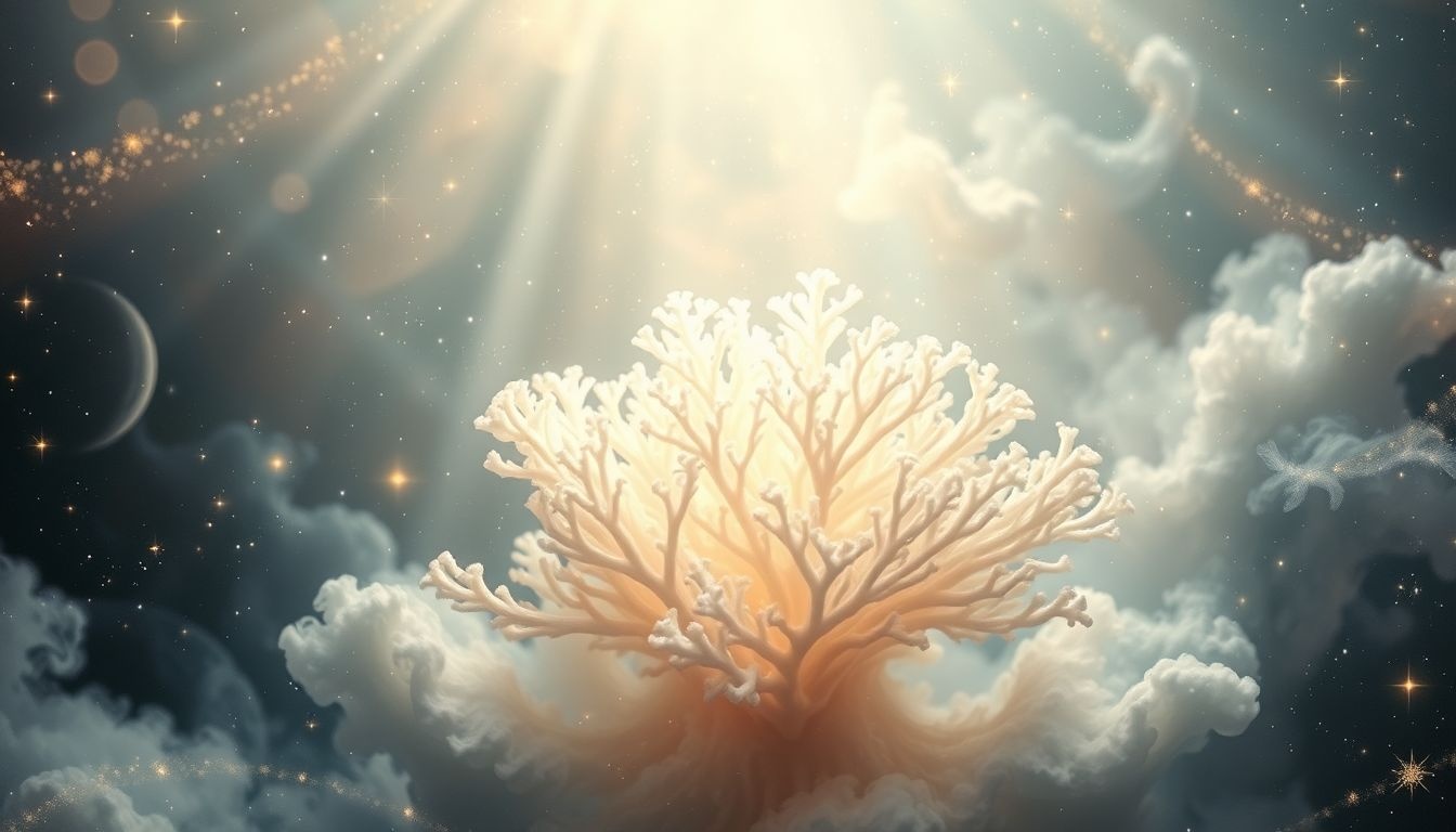 Rêver de coraux blancs symbolise souvent une renaissance spirituelle profonde.