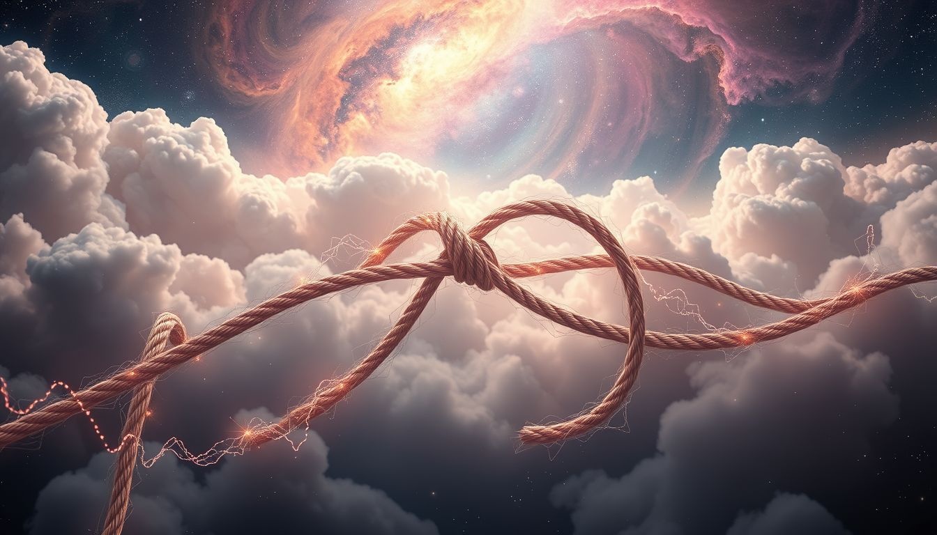 Rêver de corde nouée symbolise la force intérieure et les limites à surmonter.