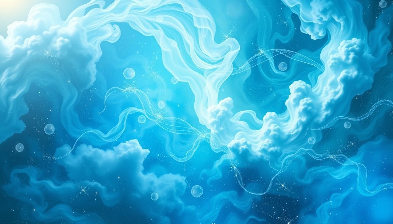 Le bleu symbolise la sérénité et la paix intérieure profonde.
