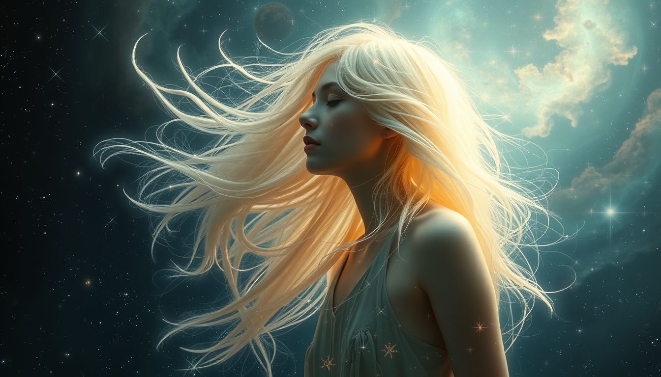 Rêver de cheveux blonds symbolise souvent renouveau et pureté intérieure.