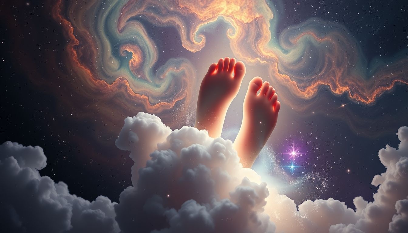 Rêver de douleurs aux pieds symbolise souvent un fardeau émotionnel.