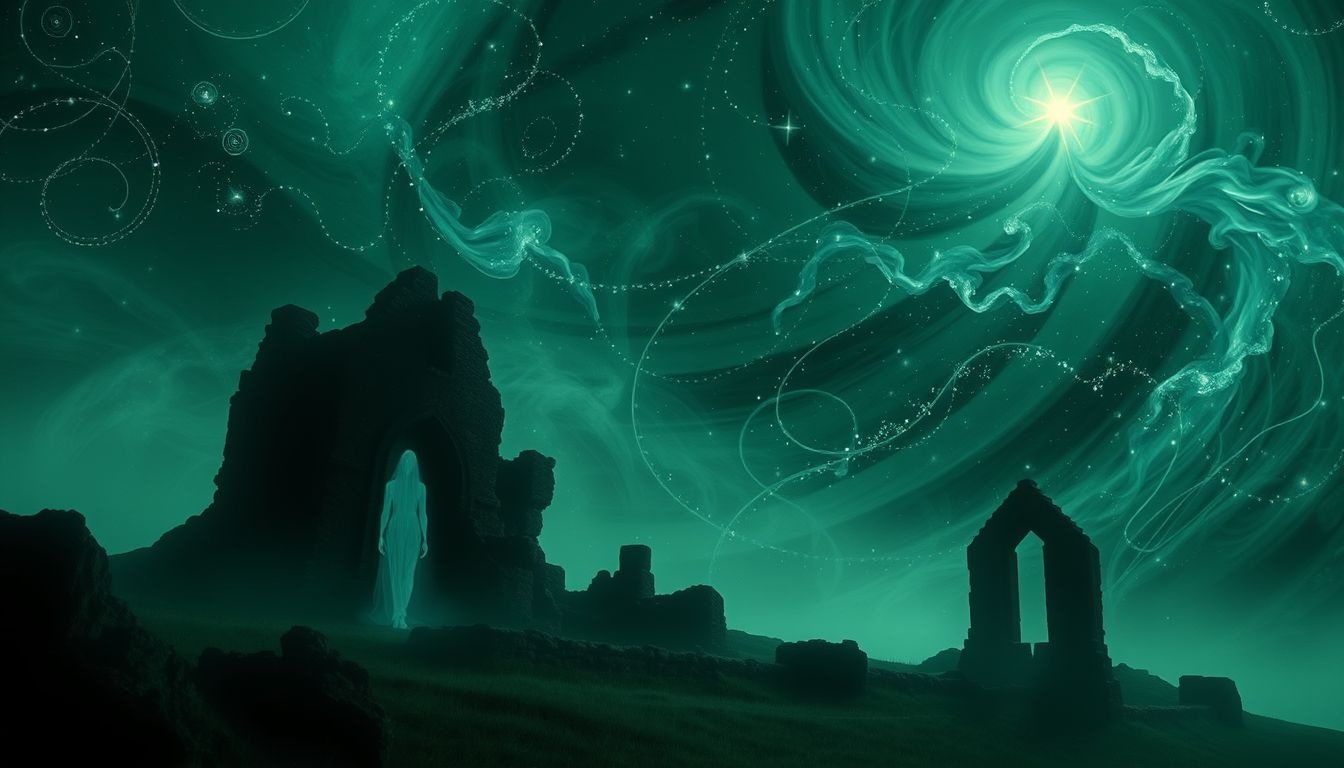 Rêver de fantômes en Irlande évoque mystères et légendes anciennes.