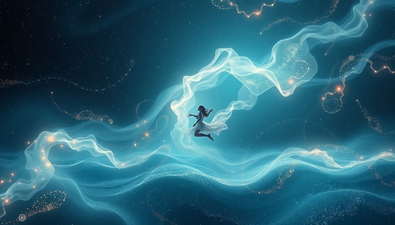Rêver de Génér nageant symbolise la fluidité des émotions profondes.