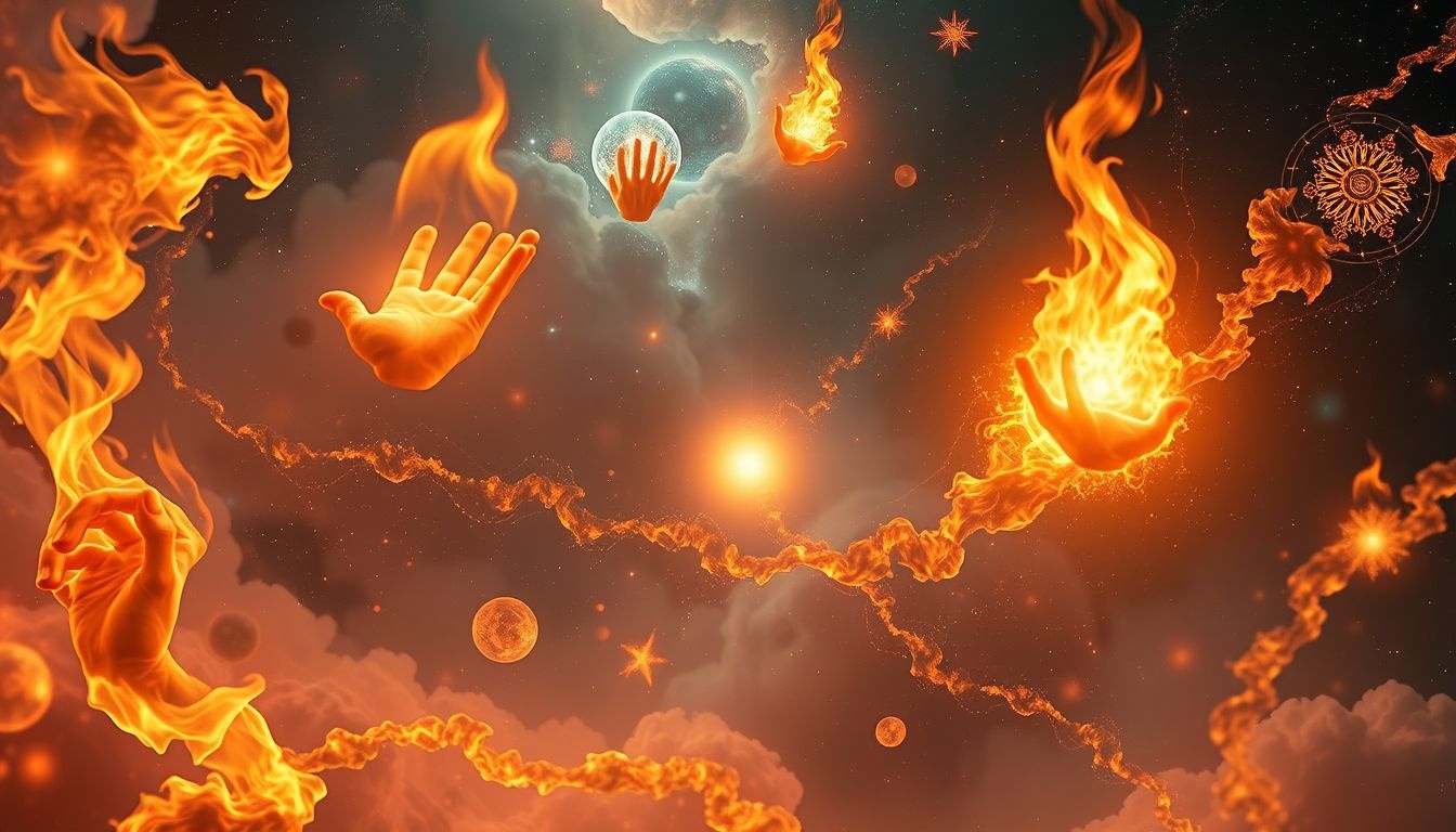 Le feu de bonne volonté symbolise fin douloureuse et renouveau possible.