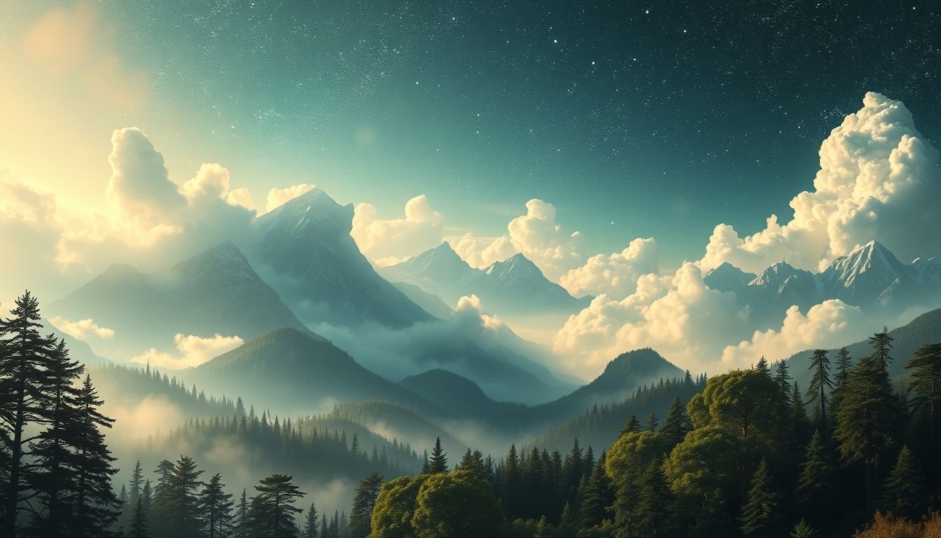 Rêver de paysages naturels symbolise paix intérieure et harmonie.
