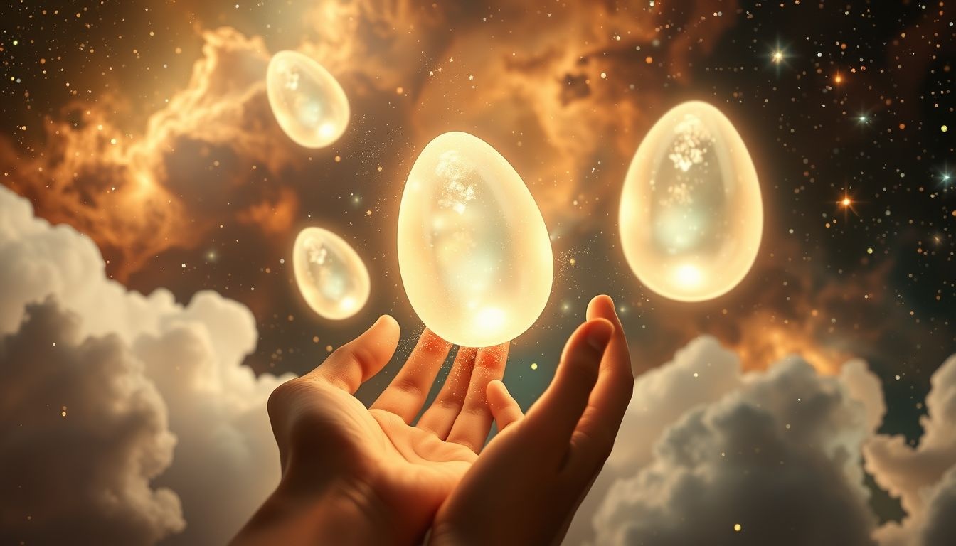 Rêver d'œufs de Pâques symbolise un plaisir simple et la satisfaction.