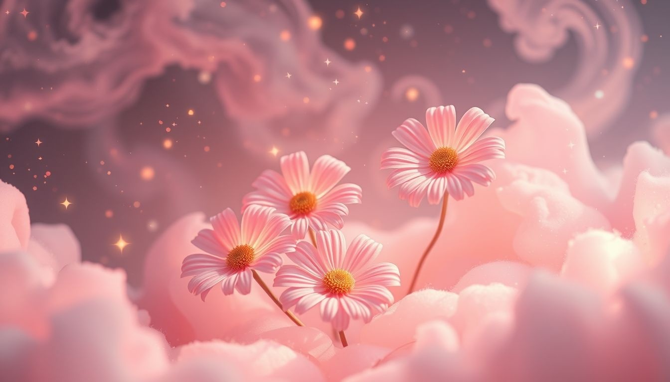 Rêver de marguerites roses symbolise un amour tendre et sincère.