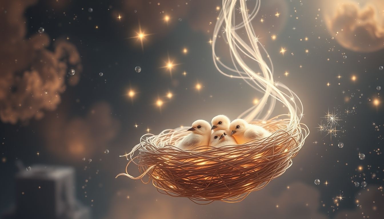 Rêver de nourrir oisillons symbolise amour, soin et protection familiale.