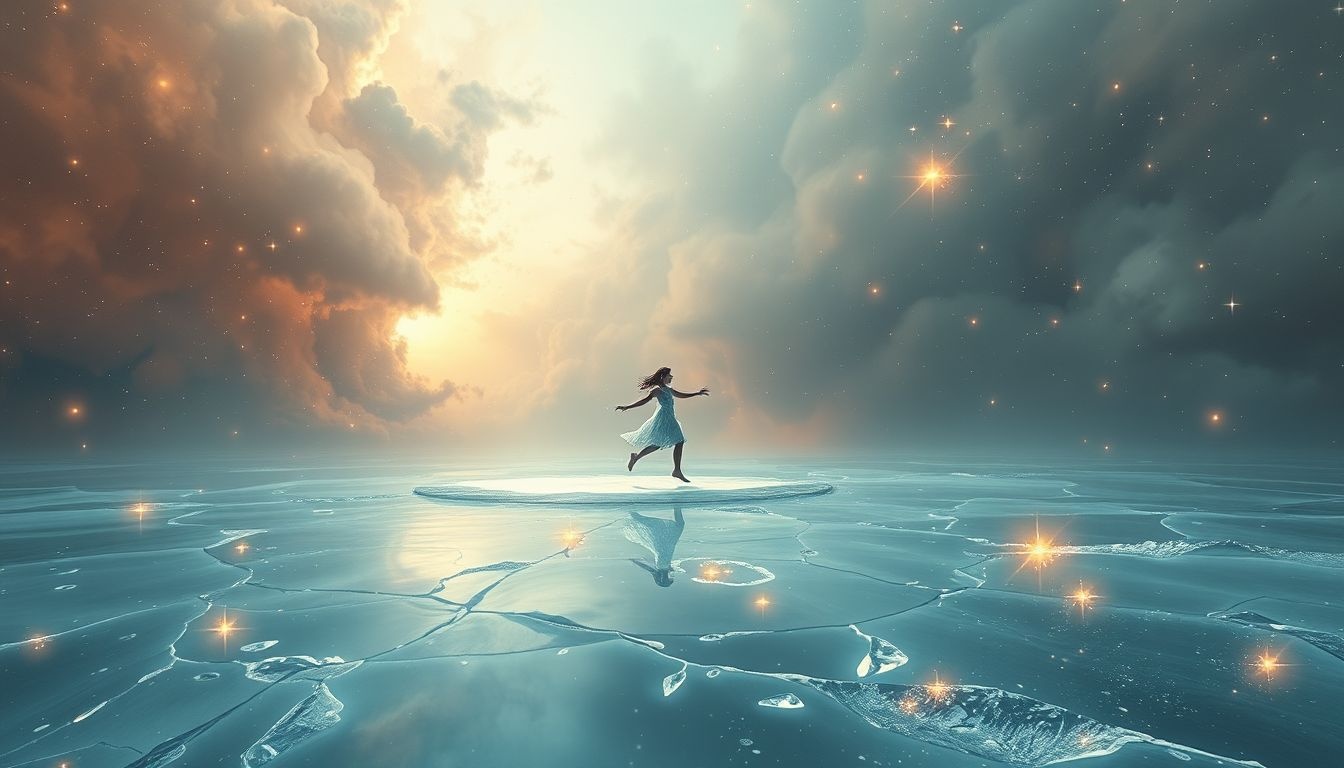 Rêver de patiner reflète souvent le besoin d'équilibre émotionnel subtil.