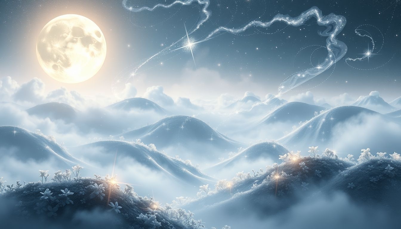 Les paysages lunaires symbolisent secrets cachés et inspirations profondes.