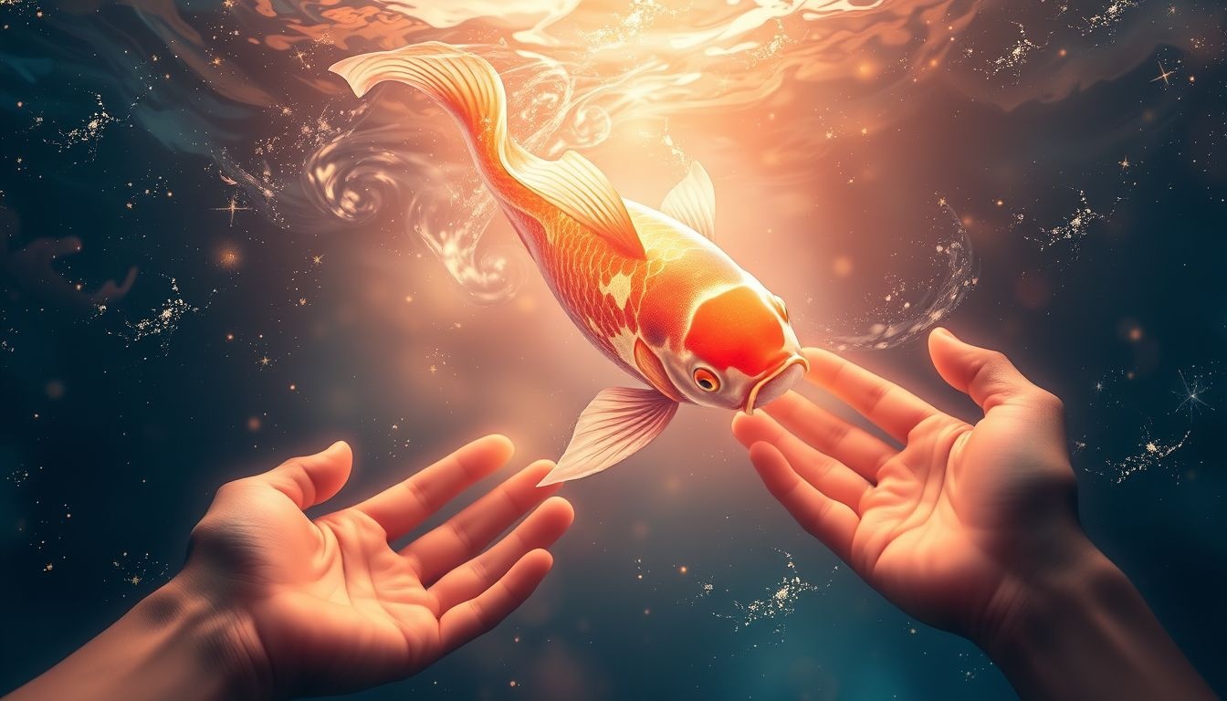Rêver de pêcher une carpe symbolise succès et récompenses imminents.