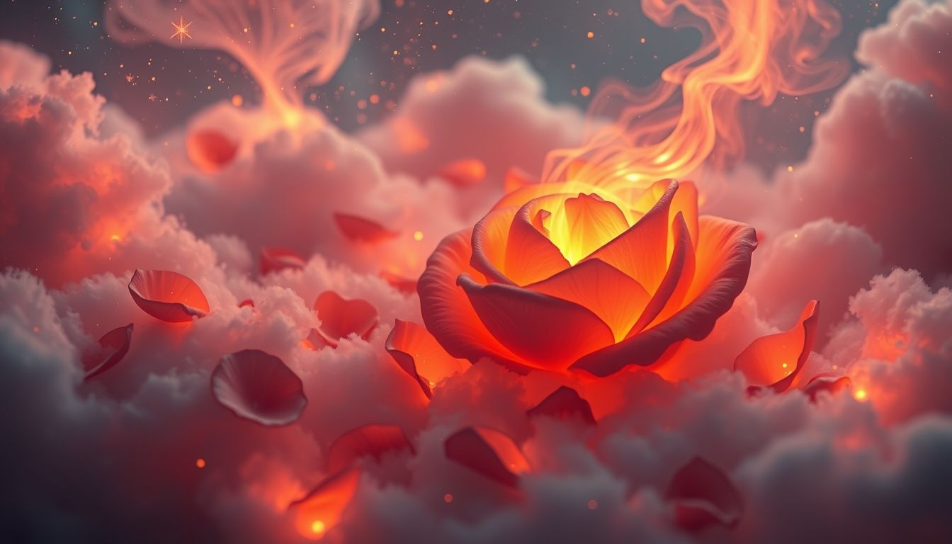 Rêver de pétales brûlés symbolise souvent purification et renouveau amoureux.