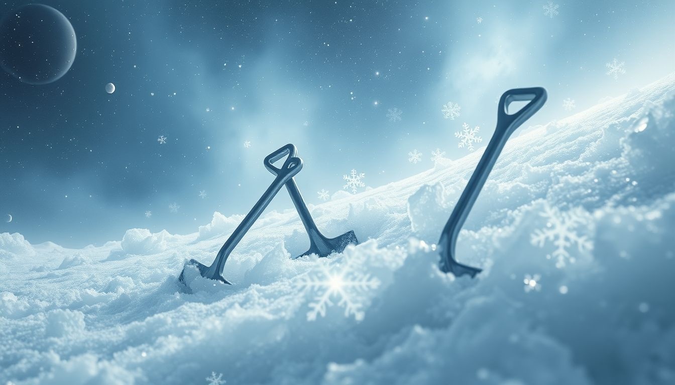 Rêver de pelle et neige symbolise souvent un blocage émotionnel.