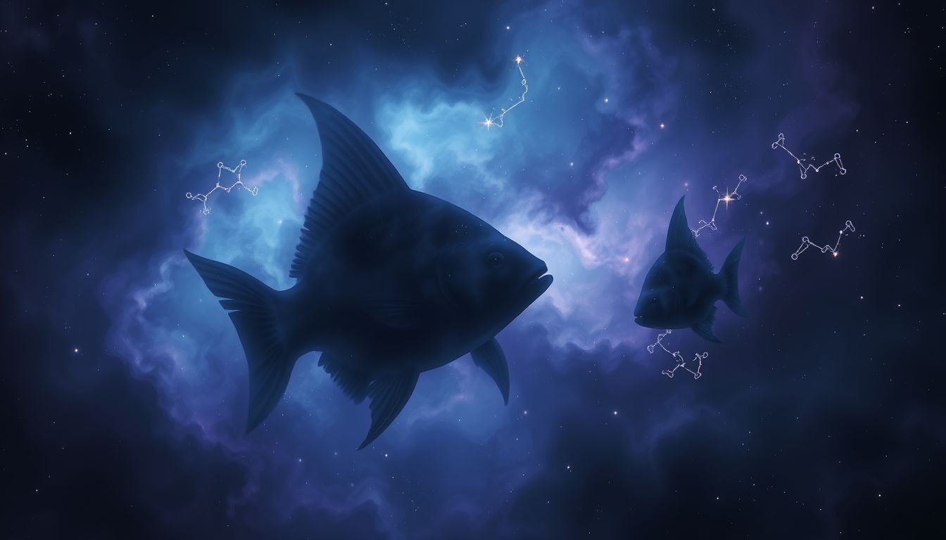 Les poissons noirs symbolisent souvent peurs et secrets inconscients.