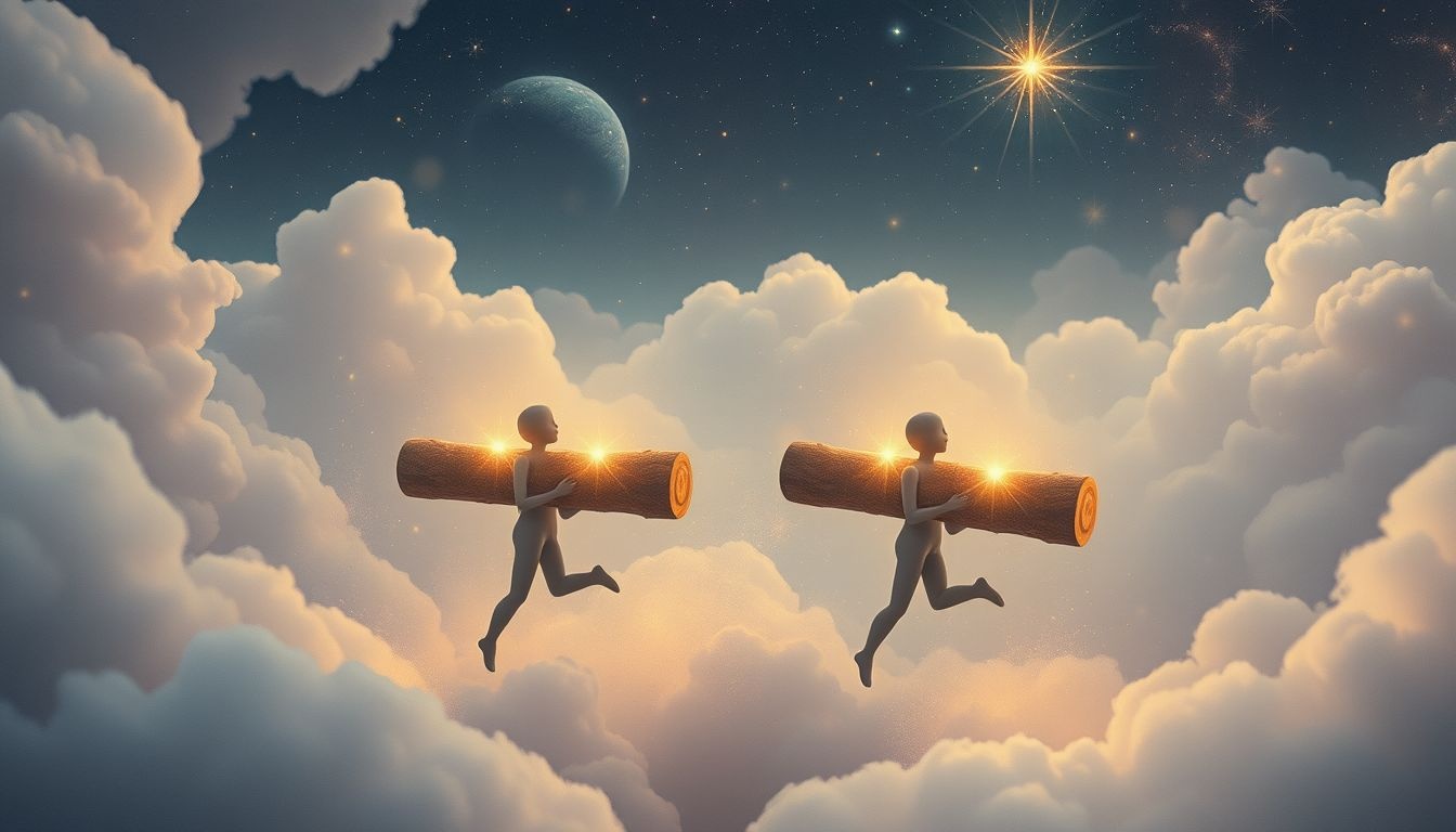 Rêver de porter des bûches symbolise un lourd fardeau émotionnel.