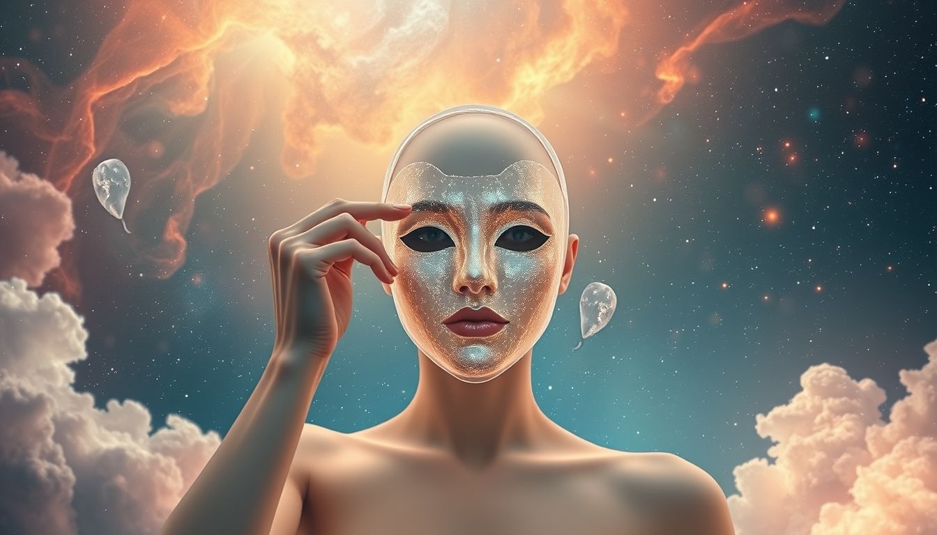 Rêver de masque révèle souvent des aspects cachés de soi-même.