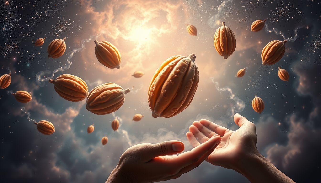 Rêver de récolter du cacao symbolise l'abondance des efforts accomplis.