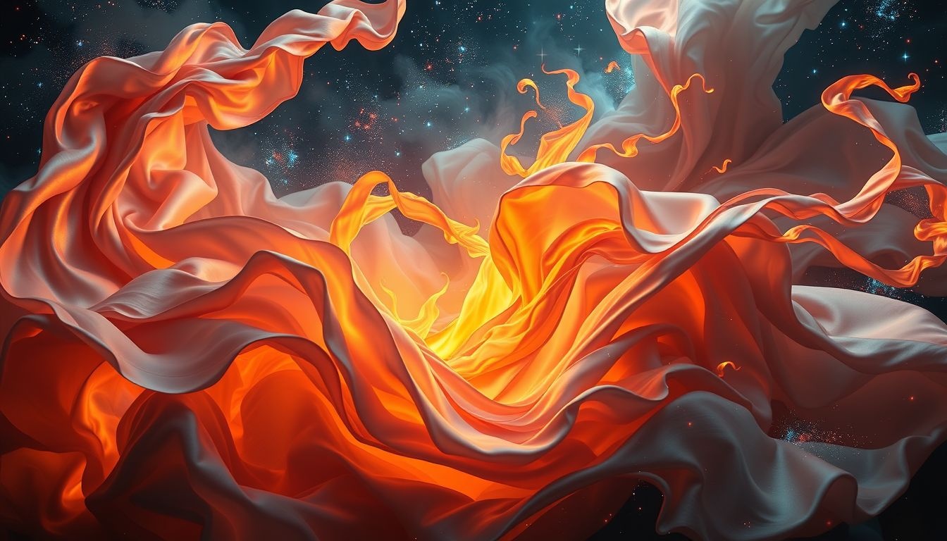 Rêver de satin et feu symbolise passion ardente et métamorphose intérieure.