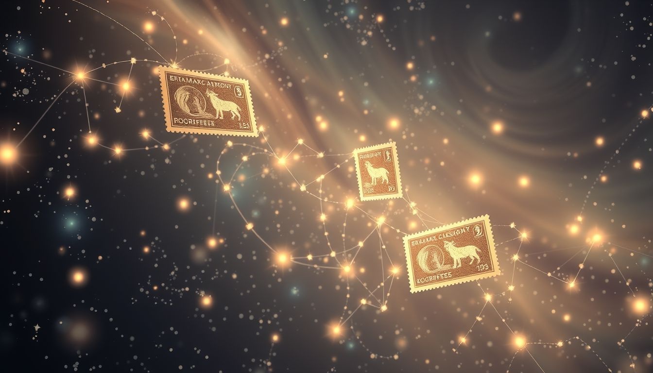 Rêver de timbres-poste symbolise souvent le désir de communication.